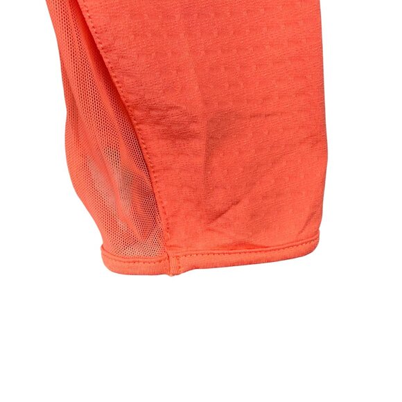 Bette & Court Swing Top Womens M Coral Long Sleeve 1/4 Zip Mesh Panels Textured - Picture 7 of 14